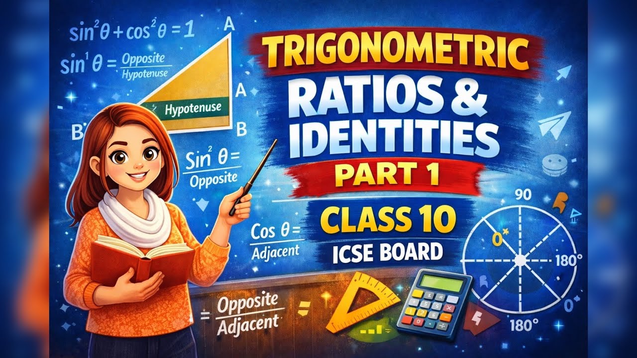 Trigonometric Ratios & Identities 🔺 | Part 1 Class 10 ICSE #trigonometriclass10#maths