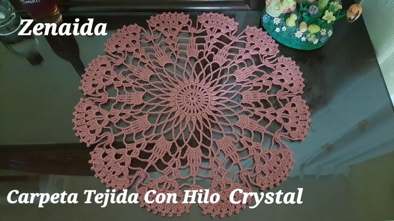 Carpeta Tejida Con Hilo Crystal