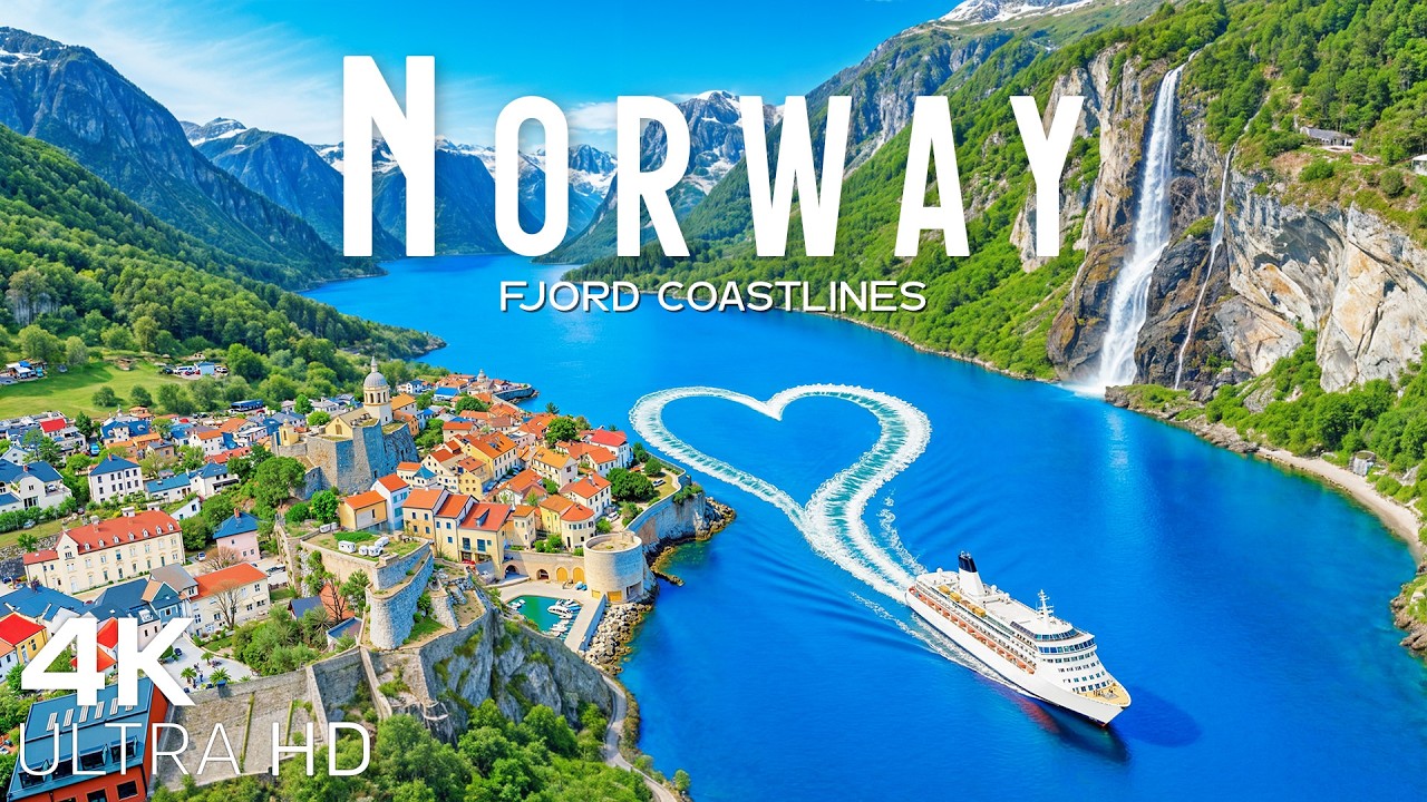 4K Norway 2026 🇳🇴 Explore Fjord Coastlines & Nordic Sea Views with Deep House Chill