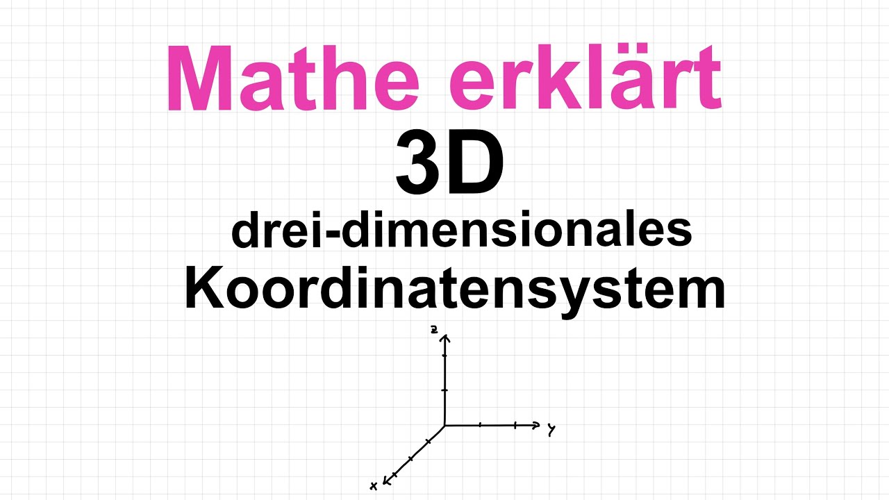 3D Koordinatensystem: Mathe erklärt von Lars Jung