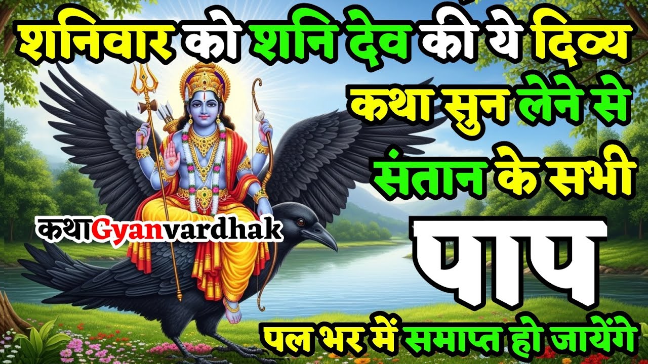 संतान के सभी पाप पल भर में समाप्त l शनि देव चमत्कारी कथा |  Shani dev katha