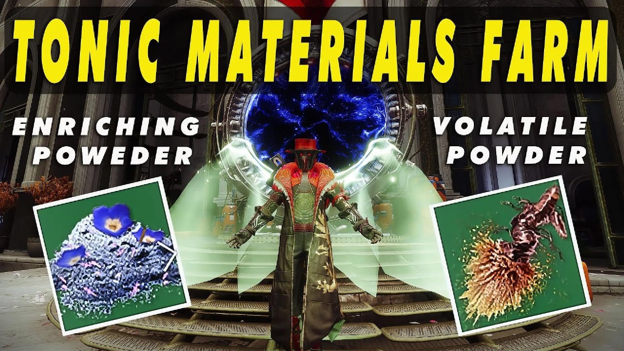 Fastest Tonic Materials Farm ( Vitality  Powder & Enriching Powder) Destiny 2 Revenant ACT 1.