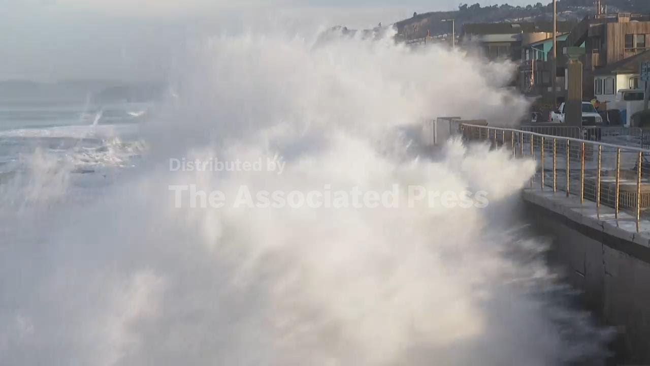 California king tides unleash massive waves causing street flooding and hazardous shorelines