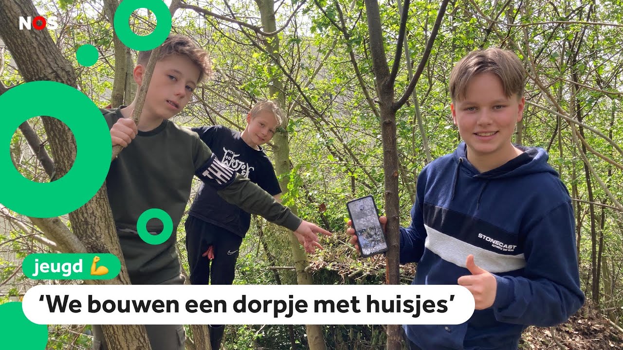 Dit zijn de Huttenbouwers. Ze bouwen hutten (en maken TikToks)
