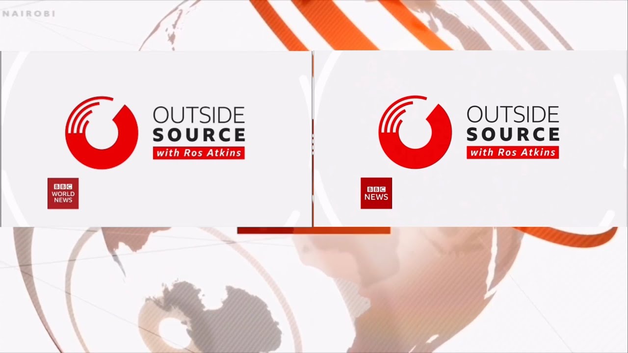 BBC Outside Source Double Screen intro 7pm GMT 31.1.22