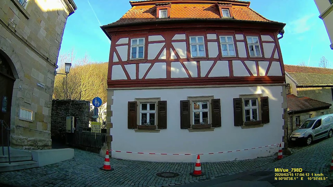 D: Stadt Zeil a.Main. Landkreis Haßberge. Rundfahrt durch die Stadtmitte. Februar 2020