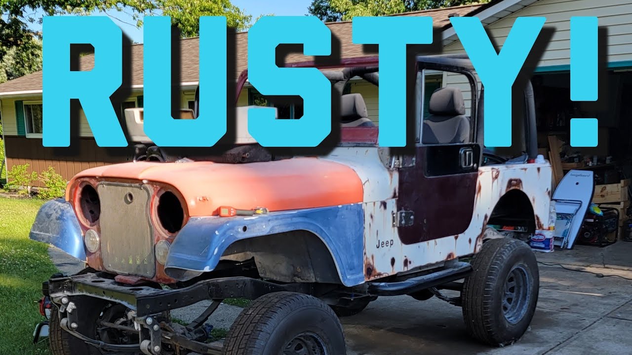 Rehab Rusty 84 Jeep CJ7 roll bar repair/reassembly Ep2