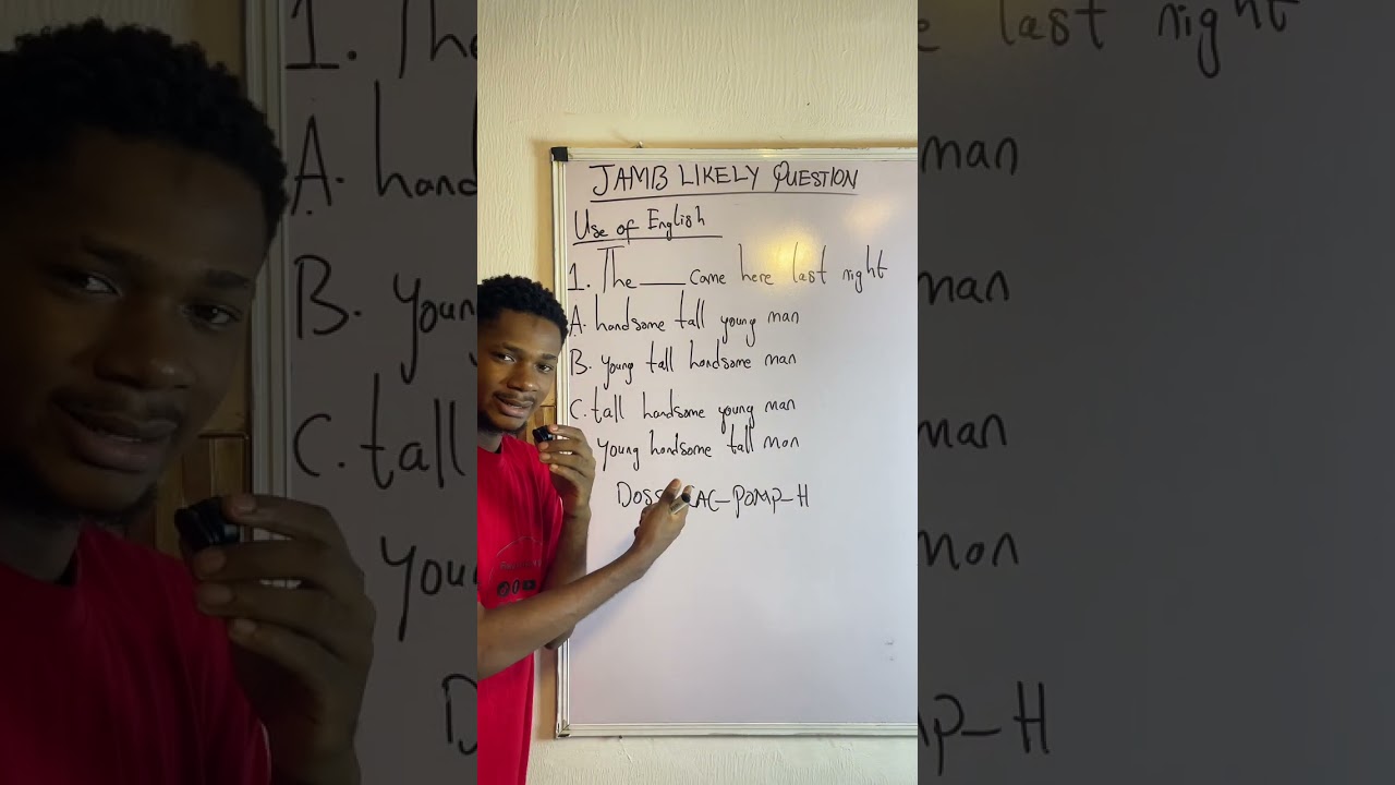Jamb likely English question  