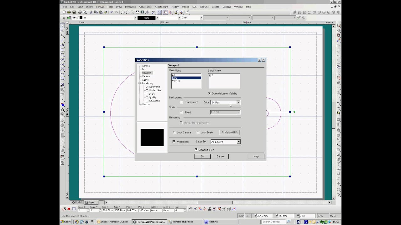 TurboCAD Taking an Image from Modelspace into Paperspace 1
