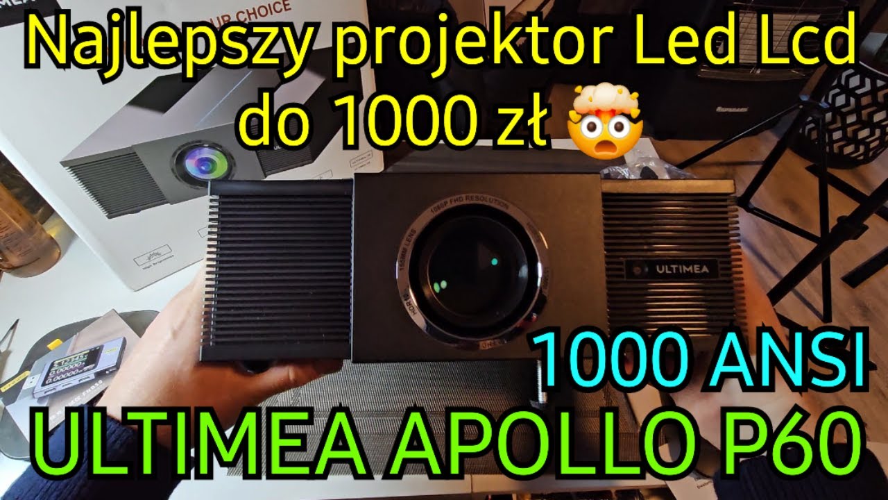 Test projektora Led Lcd Ultimea apollo P60 FHD 1080p 1000ansi