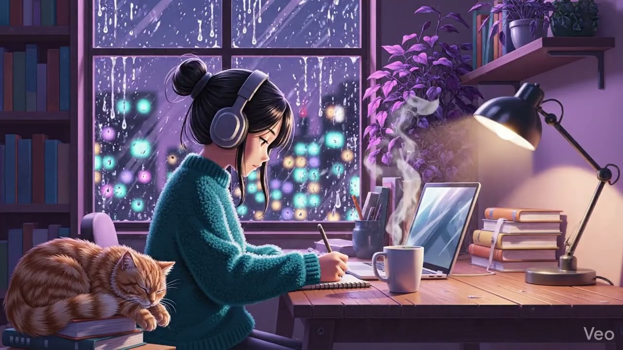 STUDY WITH ME POMODORO | Rain 🌧 + Lofi + Peaceful Ambiance