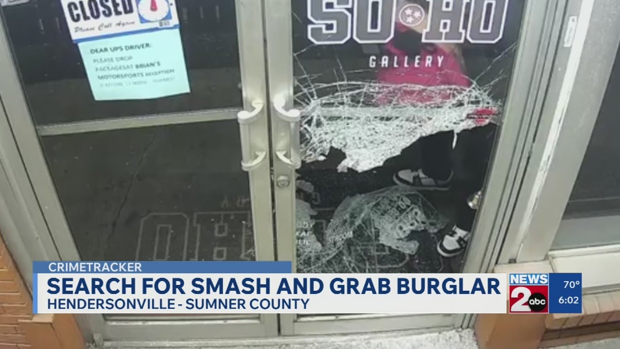 Authorities search for smash-and-grab burglar