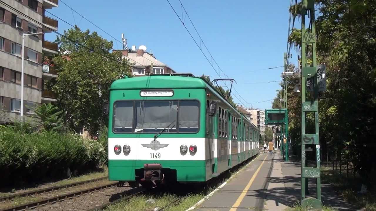 Budapest HÉV trains at Szépvölgyi út H5 [1080p]