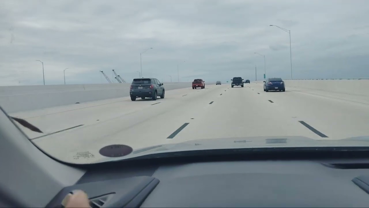 First time crossing new Howard Franklin Bridge.