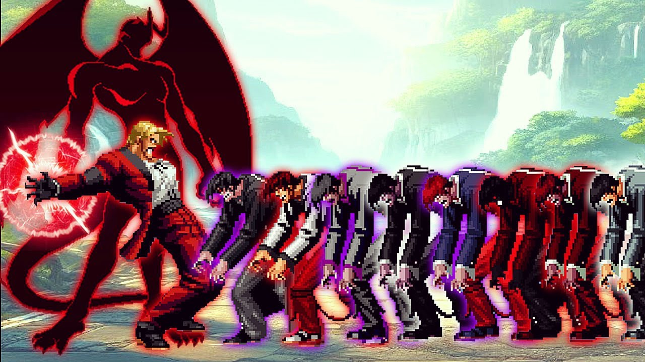 [KOF Mugen] Master Rugal Vs 8 Iori Yagami Team
