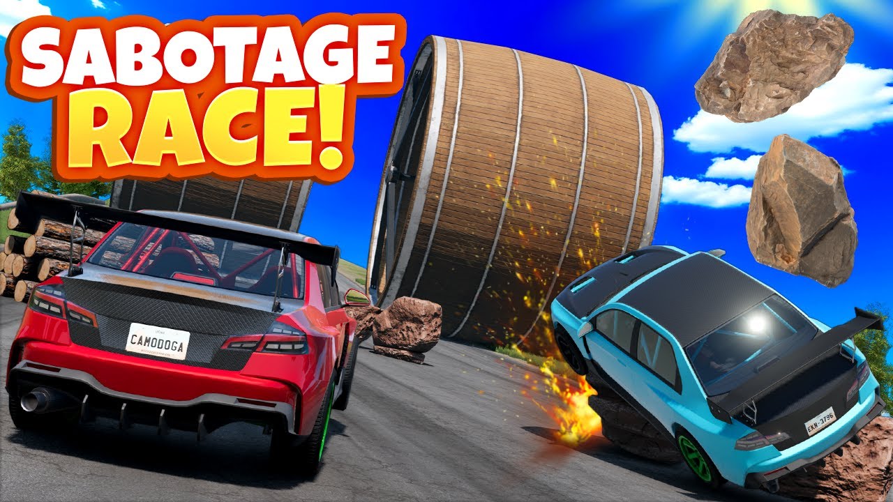 Проигравший РАЗРУШАЕТ трассу! (BeamNG Drive Mods Challenge)