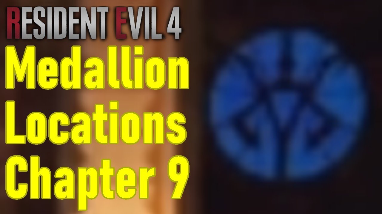 Resident Evil 4 remake medallion locations guide chapter 9, destroy the blue medallions 4
