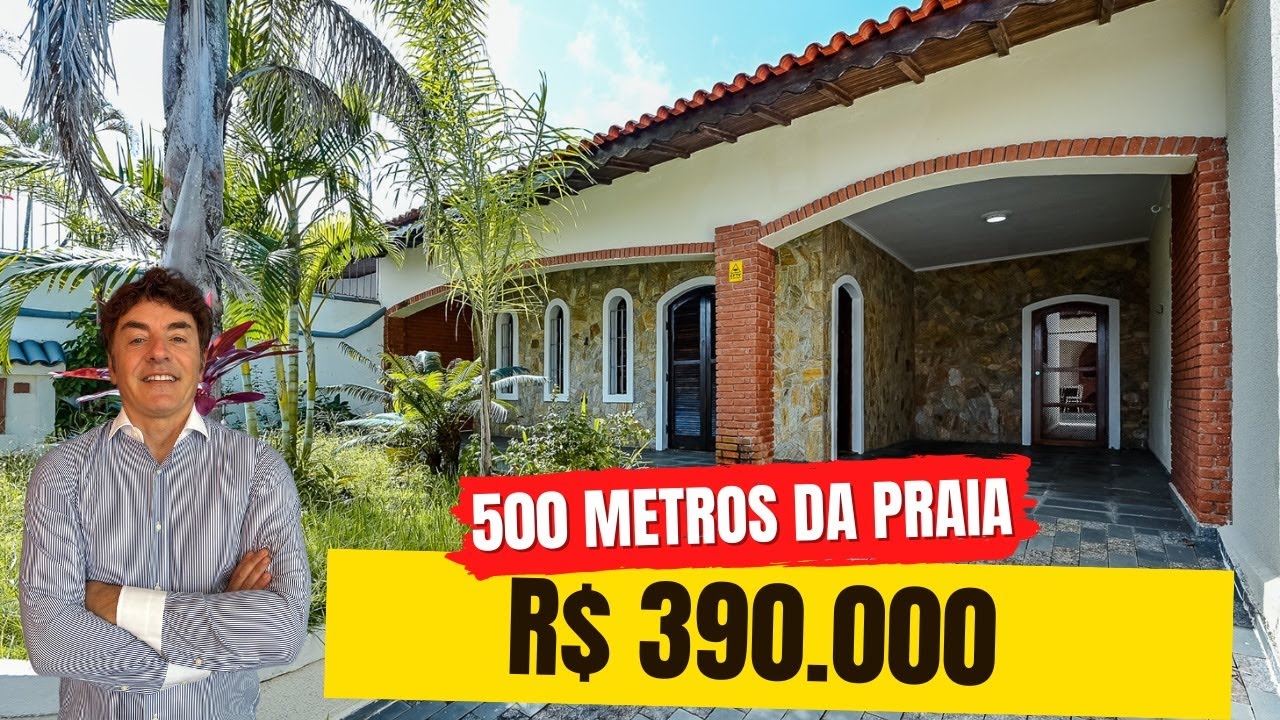 Linda casa terrea com 2 dormitórios a 500 metros do mar na Praia de Peruibe Litoral SP