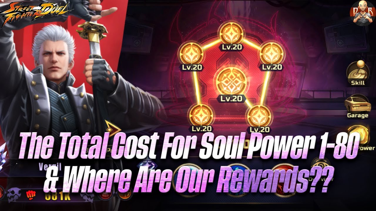 [SF: Duel] - The cost of Soul Power from lvl 1- 80 & missing rewards for Ken boss fight??