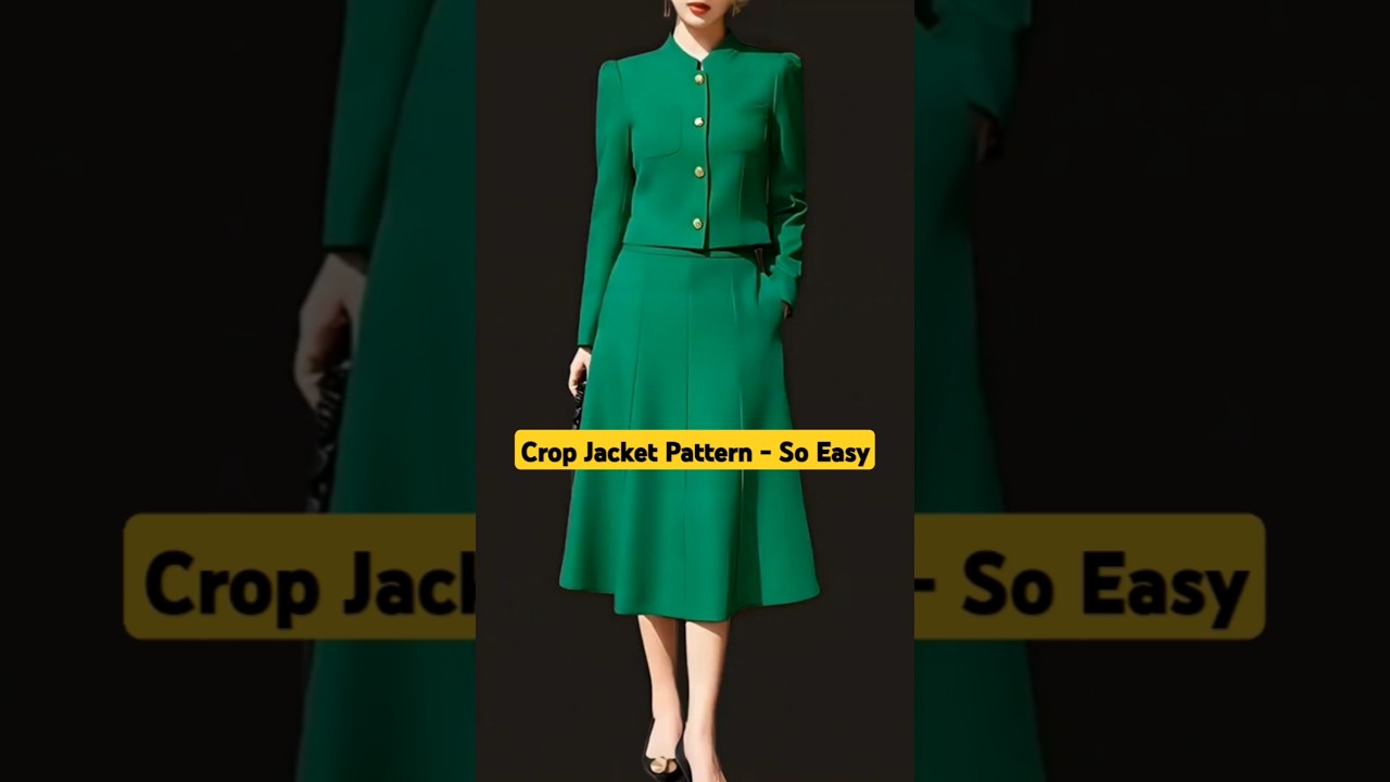 💥DIY Crop Jacket and 8-Panel Skirt in 30 minutes ✂️ Pattern Making & Sewing