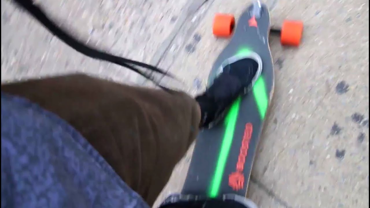 Riding Down Stairs on a Boosted Board