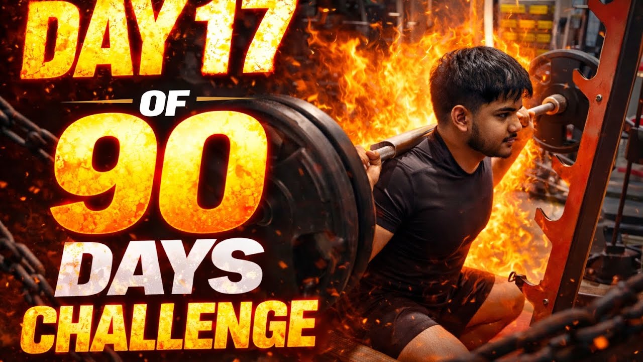 Day 17 of 90 Days Challenge | Legs on Fire 🔥 Heavy Squat Session
