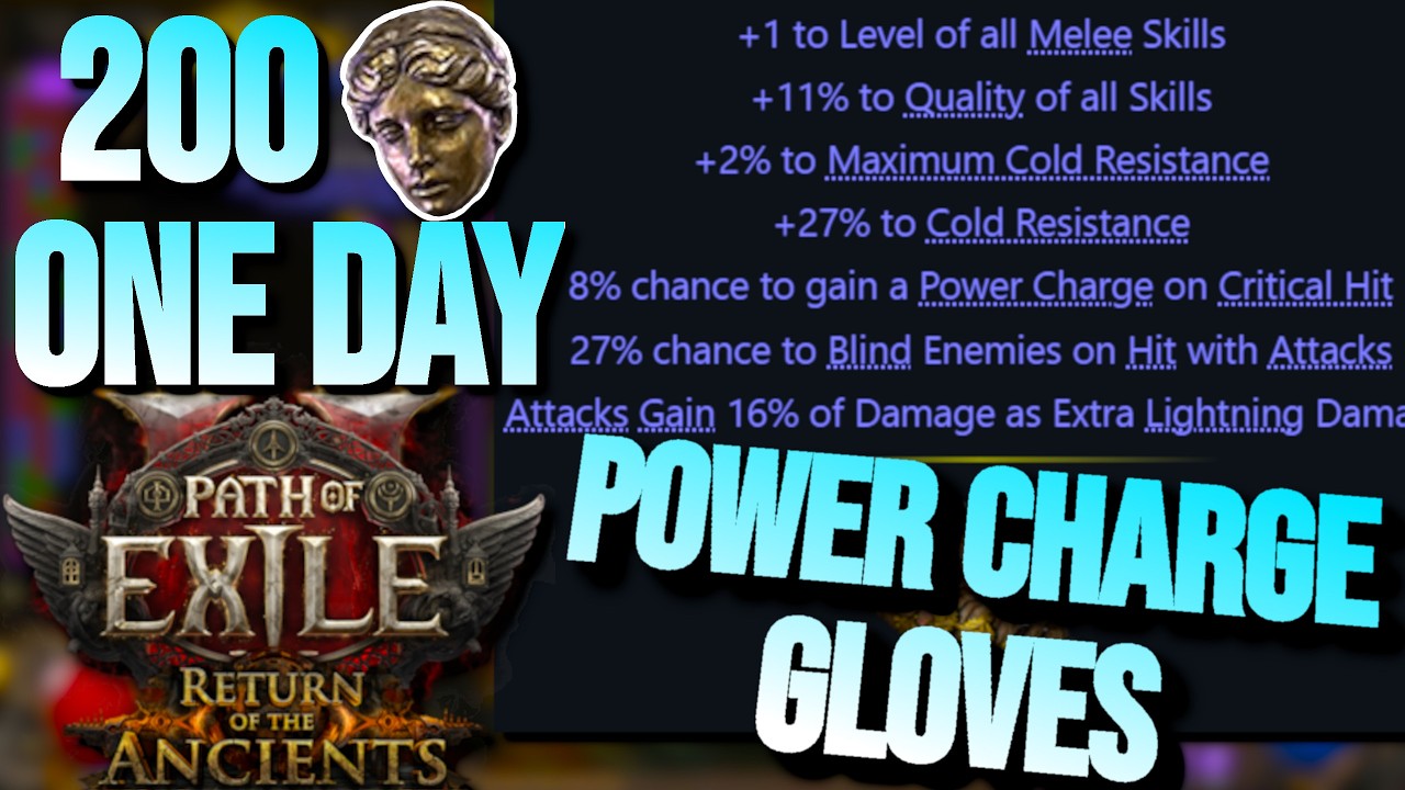 How I Made 200D in a Day Crafting Power Charge on Crit Gloves