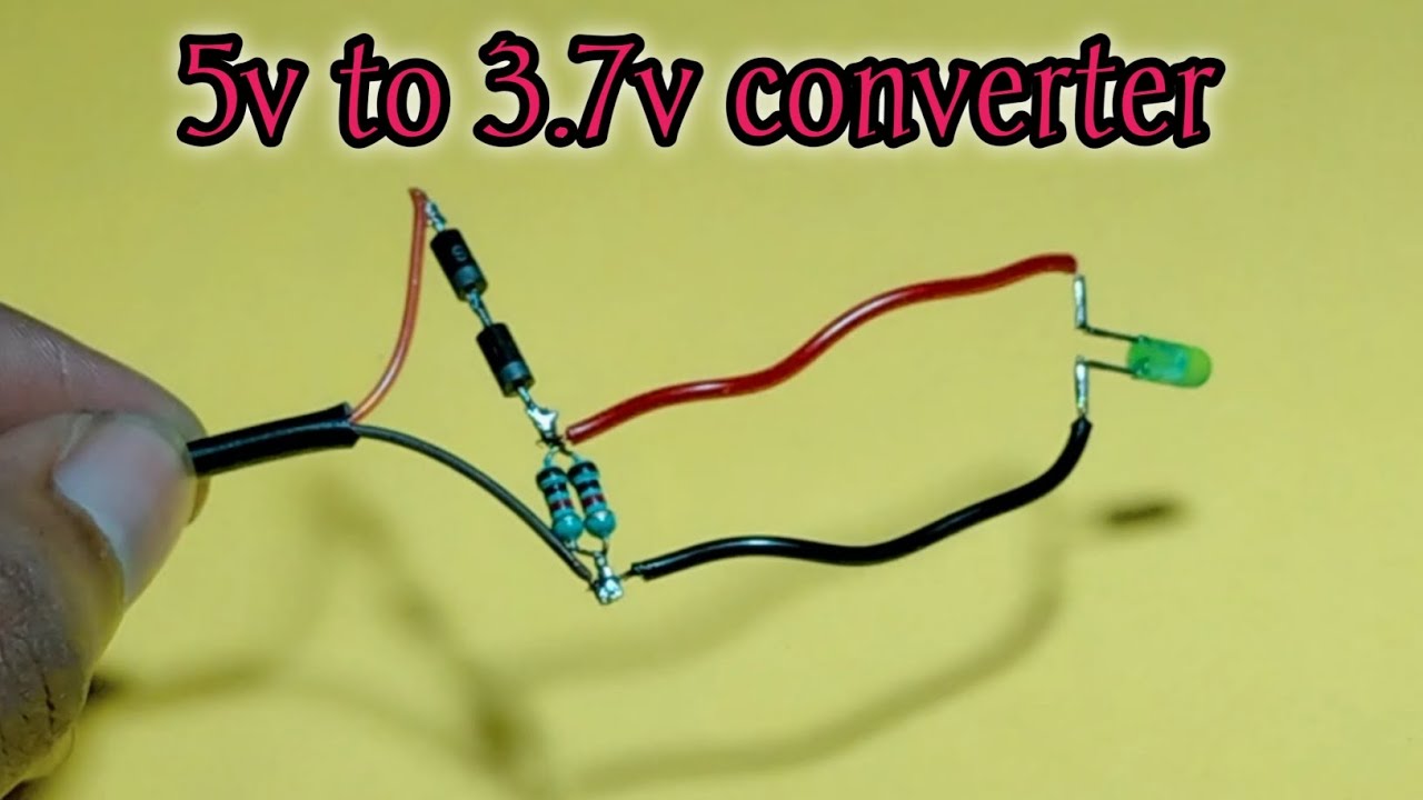 5v to 3.7v converter || how to make converter 5v  to 3.7v || 5v to 3.7v using diode ||