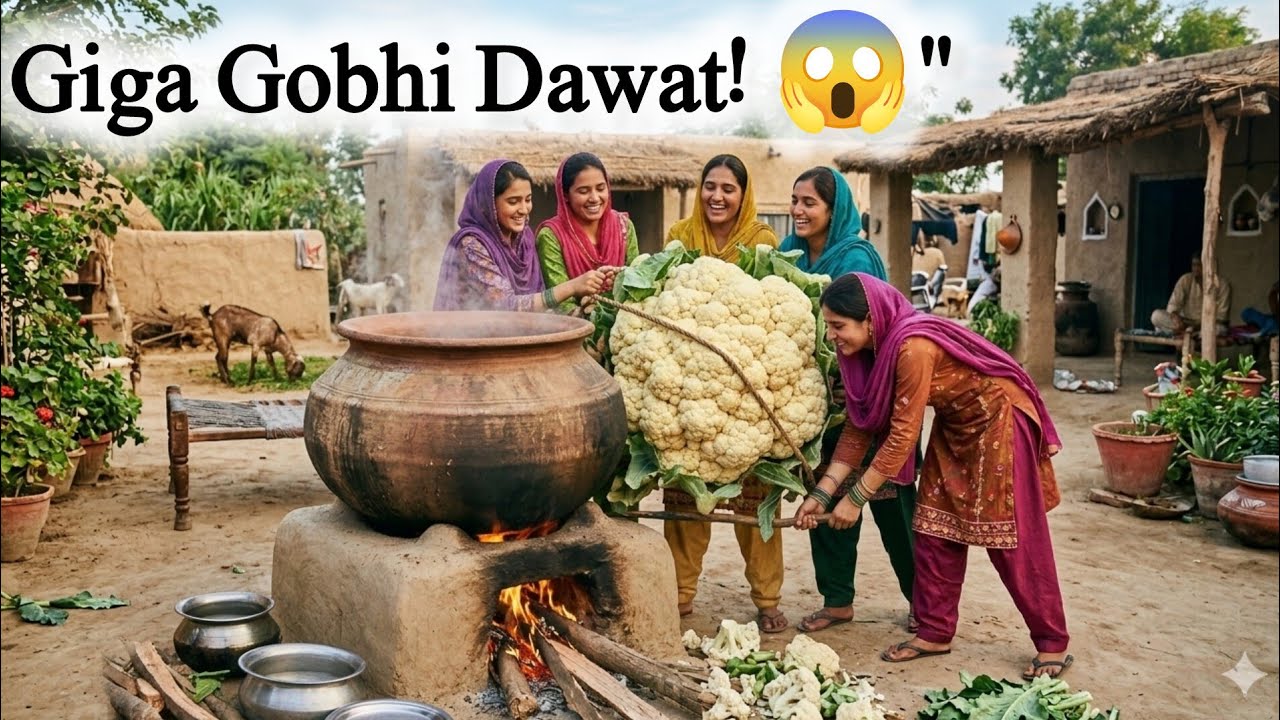 Village Girls Cooking World's Biggest Aloo Gobhi | Qissa Nagri ki Giga Handi #cooking 