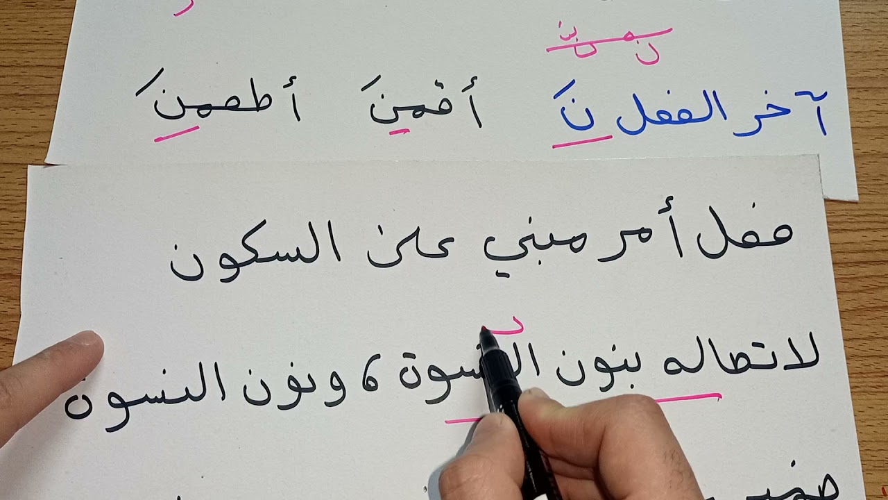 فعل الأمر للصف الرابع الإعدادي