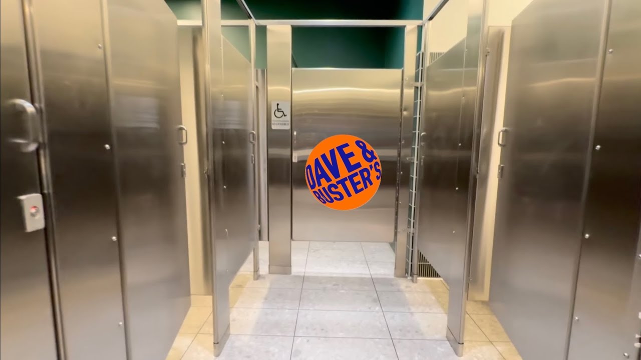 Sloan Toilet & Urinal Flush | Men’s Women’s Restroom Tour | Dave & Buster’s, Ala Moana Mall, Hawaii