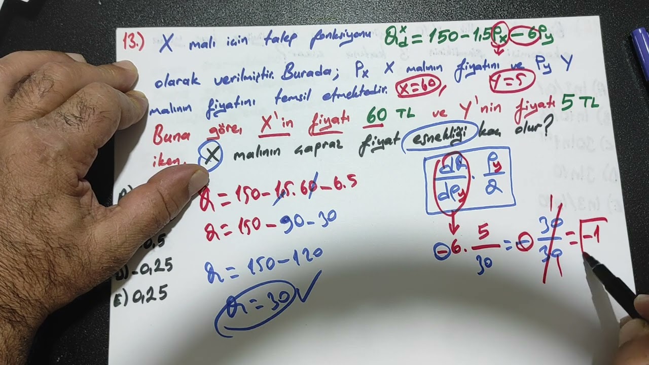 AÖF MATEMATİKSEL İKTİSAT 2024-2025 GÜZ ARA SINAVI 2. KISIM