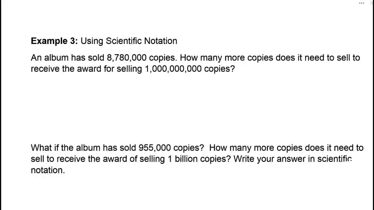 10.6 Notes - Writing Scientific Notation
