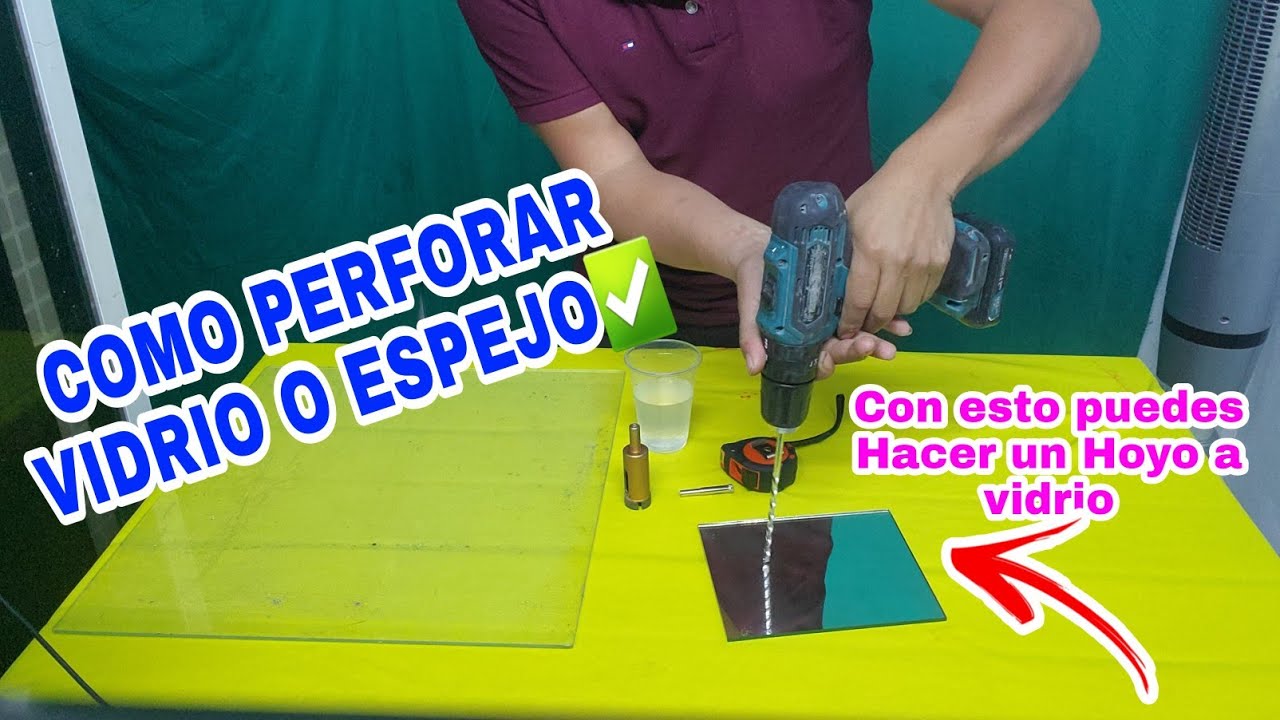 Como perforar Vidrio o Espejo | Broca para perforar cristal #ayudayoutube
