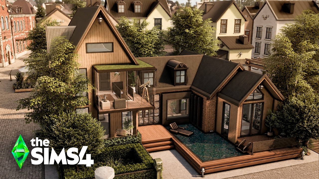 BASIC INDUSTRIAL HOUSE - Relaxing Speed Build - ASMR| The Sims 4 - no cc.