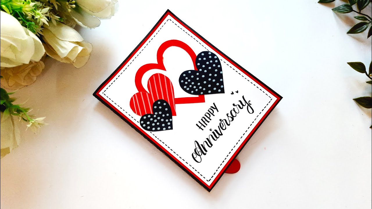 How to Make Beautiful Handmade Anniversary Card for Parents | Anniversary Card Idea | Tutorial