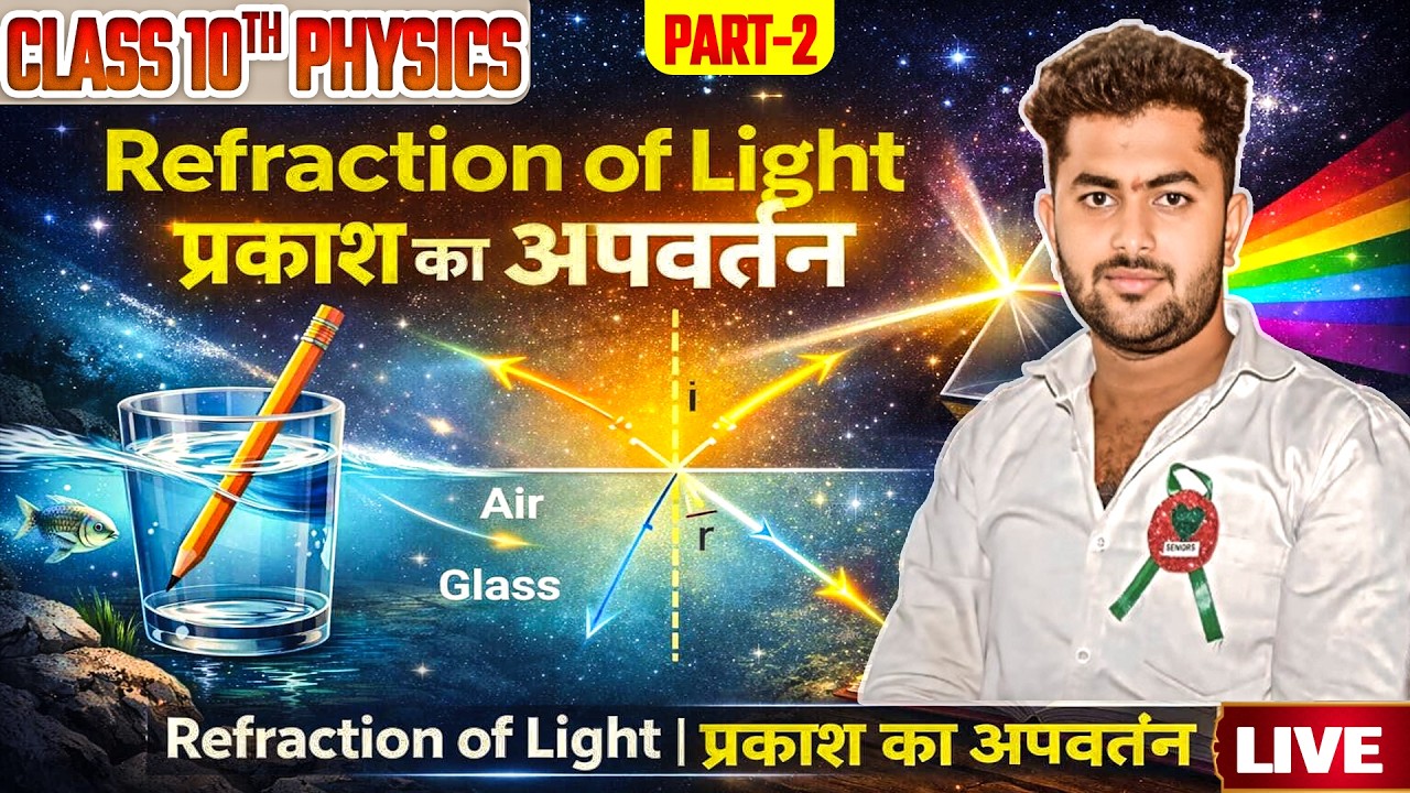 प्रकश का अपवर्तन(Refraction of light ) | physics 10 class chapter-2  || ATOZ HITS GYAN |