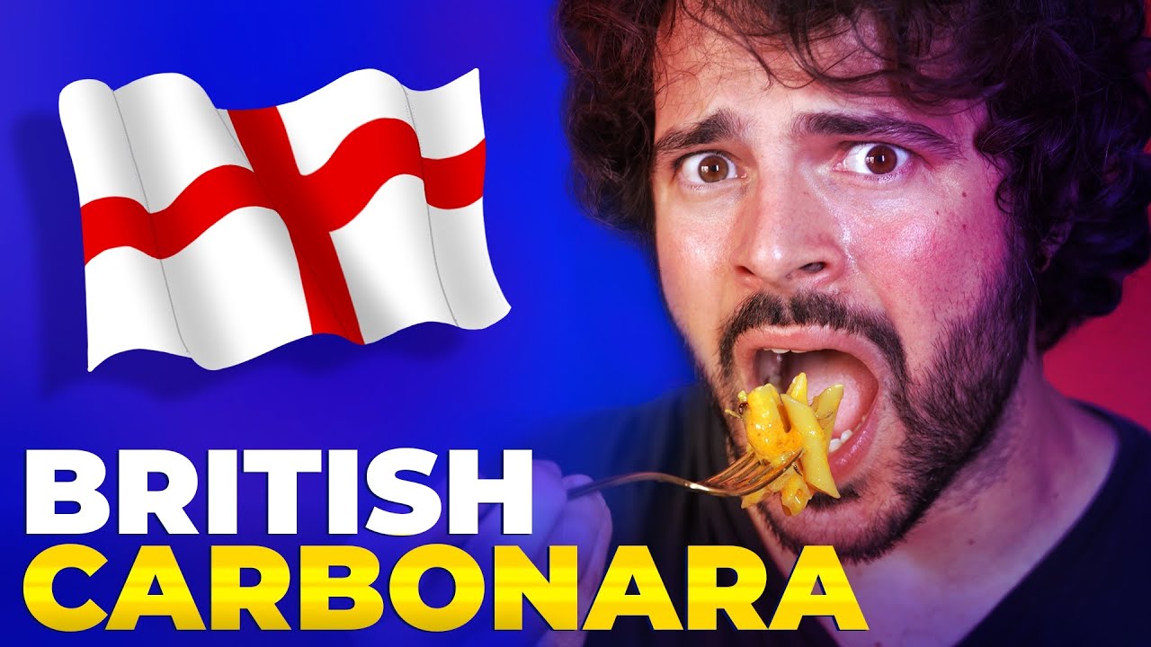 Un ragazzo italiano prova la Carbonara britannica (sottotitoli inglese e inglese)