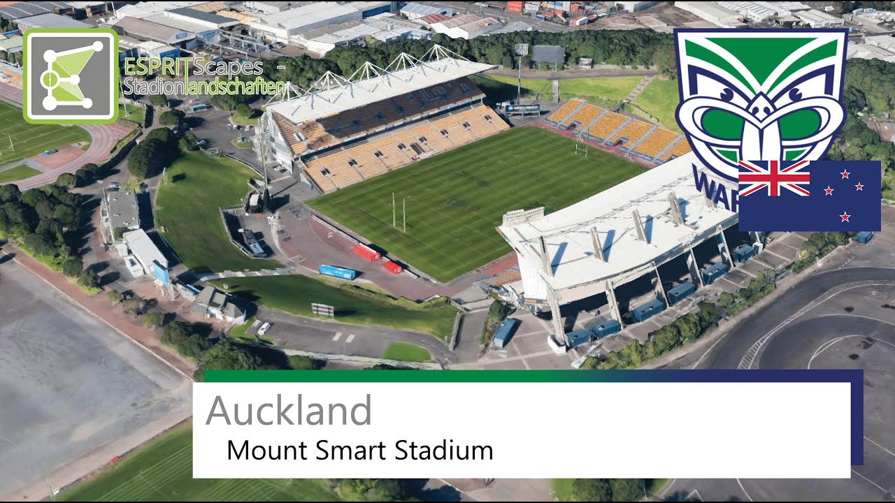 Mount Smart Stadium | New Zealand Warriors | Slow Motion 360&deg; Rotation | Google Earth