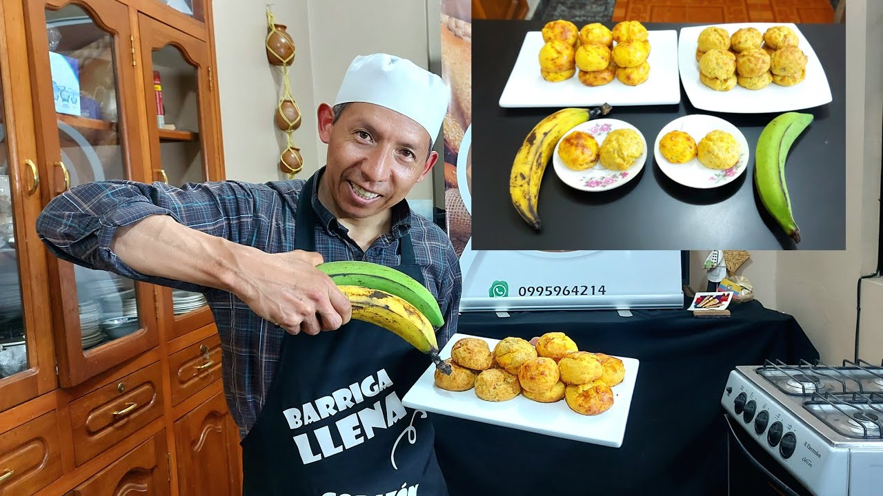 Pan de Plátano Verde, Pan de Plátano Maduro y Mixto Sin Gluten  (con el toque de Luis) Ecuador