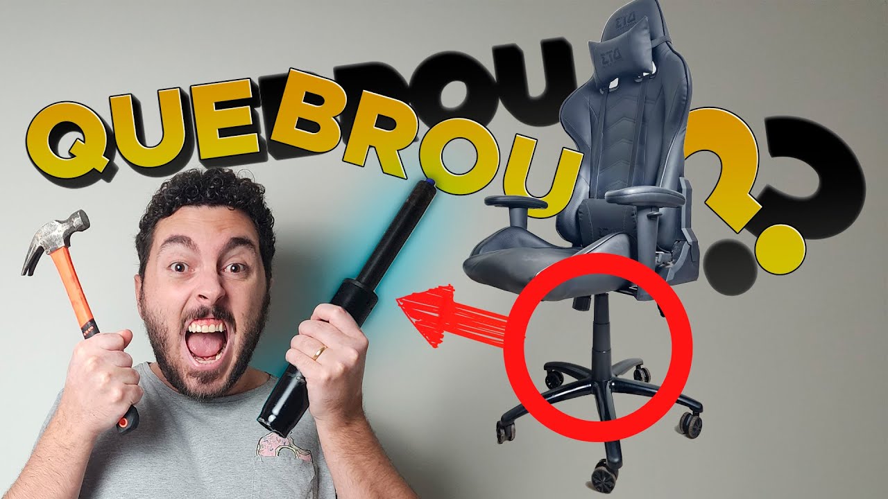 CADEIRA GAMER quebrada: Trocando o pistão a gás e entendendo o seu funcionamento | DIY