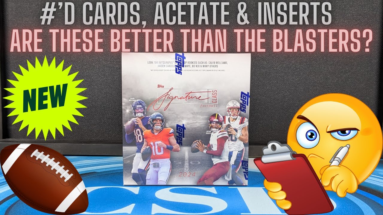 2024 Topps Signature Class Football Mega Box Review.  Are these worth $60?