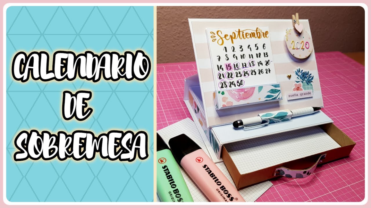 CALENDARIO PERPETUO DE SOBREMESA O ESCRITORIO | Tutorial Scrapbooking