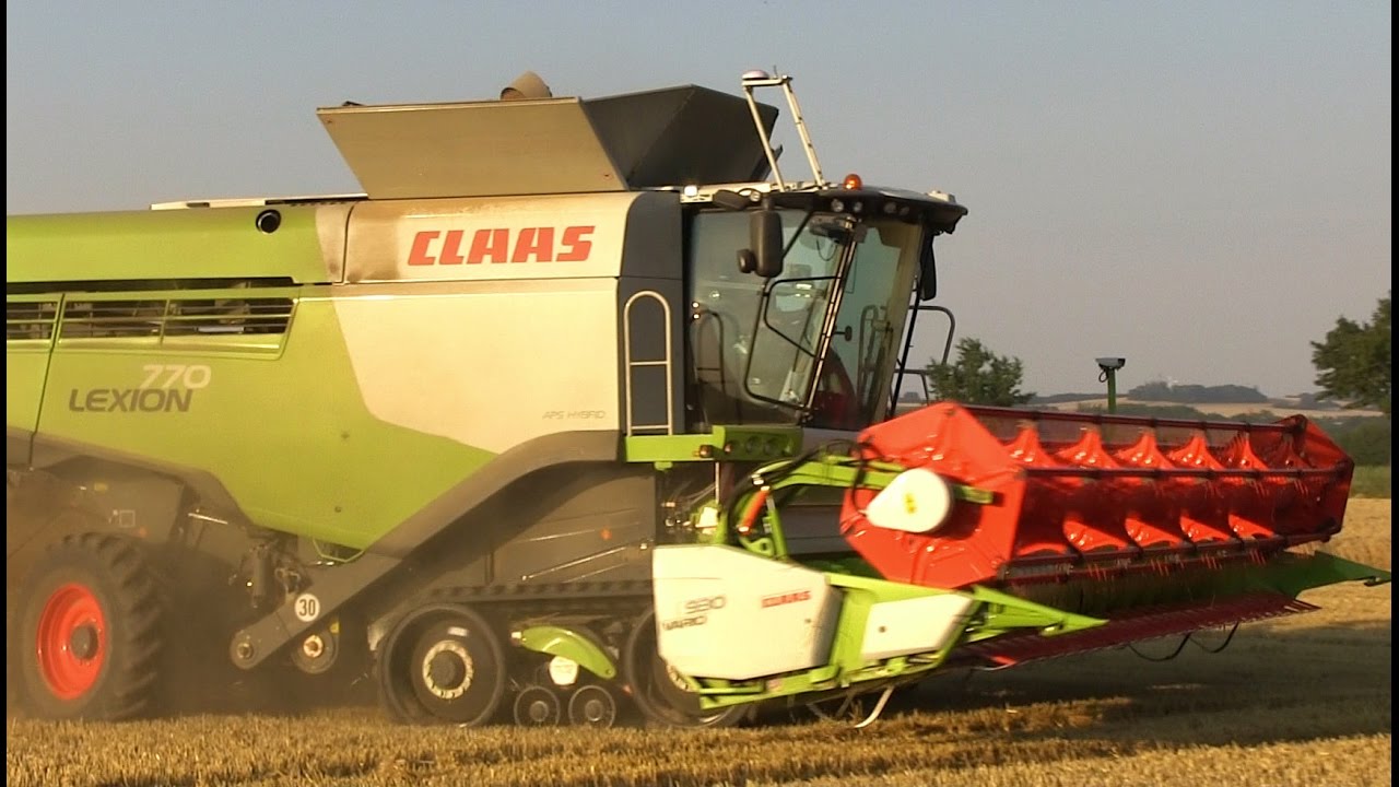 Claas Lexion 770 TT M&auml;hdrescher und Hawe &Uuml;berladewagen | Getreideernte 2015