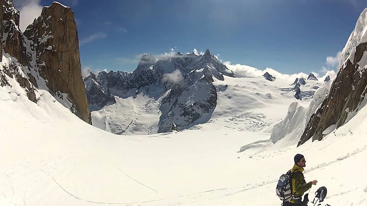 Descente de l'aiguille du midi part la fin du Grand Envers