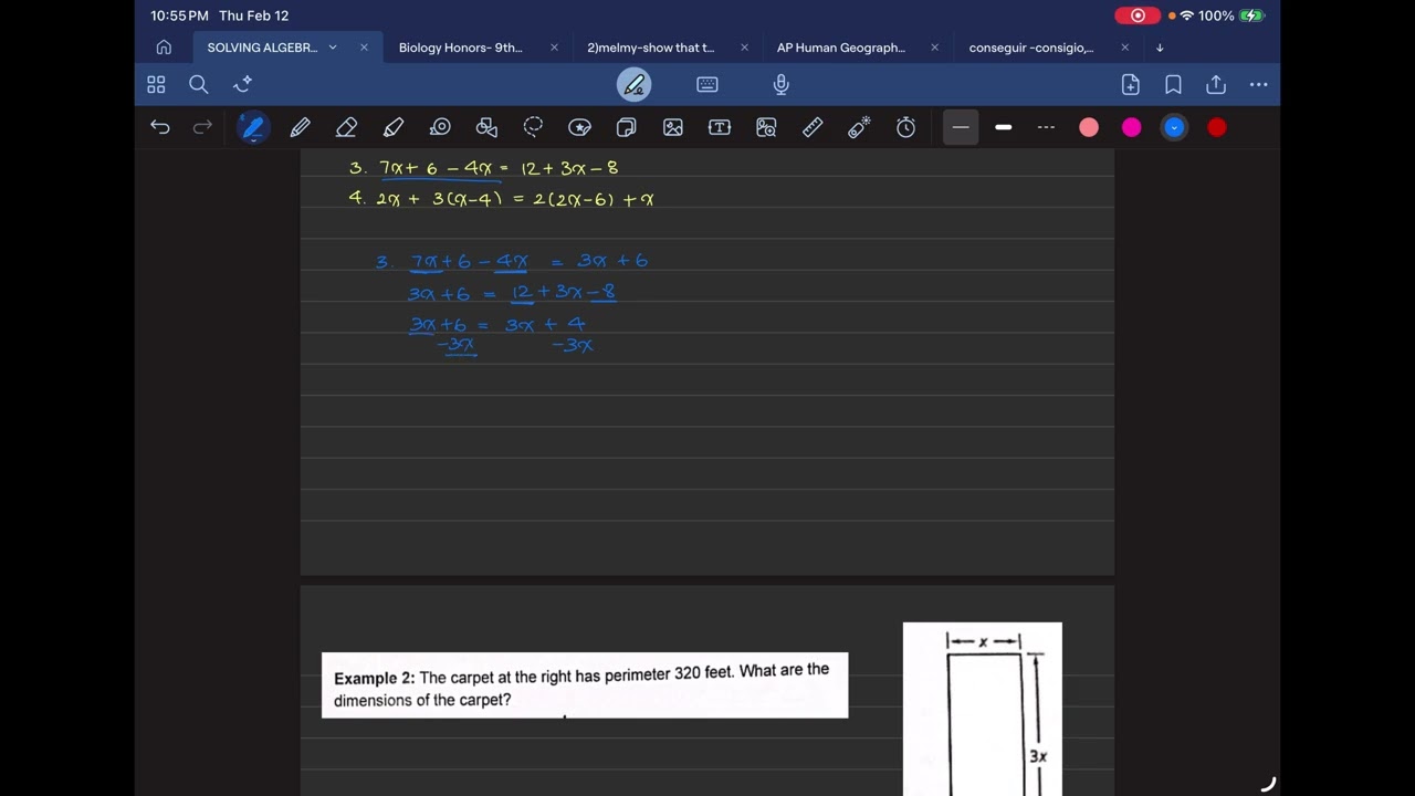 Algebra II - Unit 1.2: Solving Algebraic Equations & Expressions