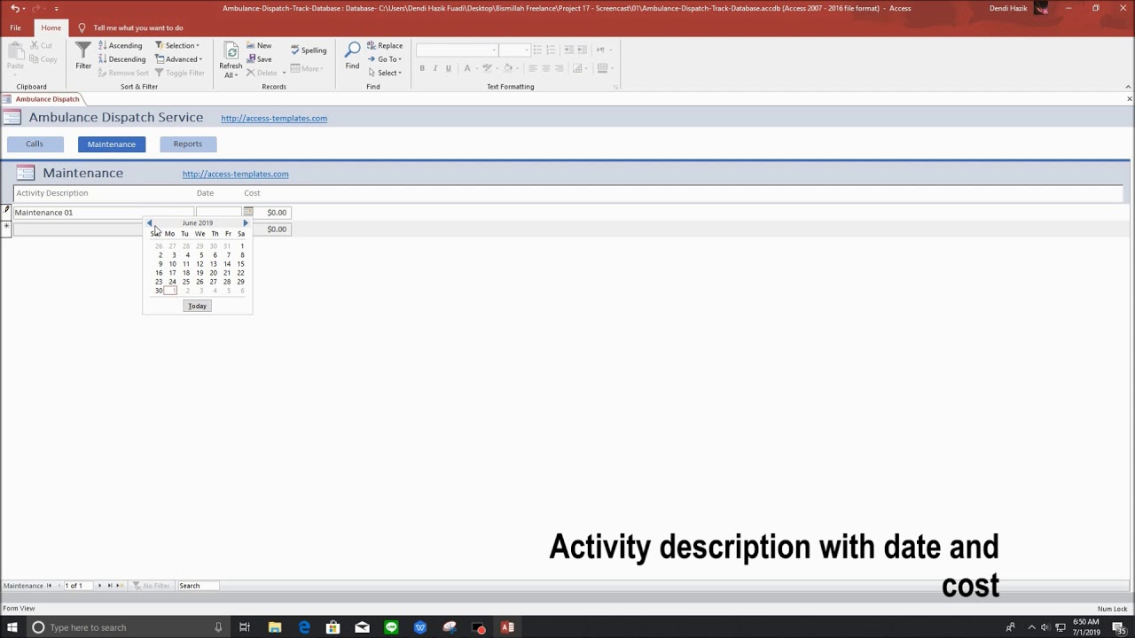 Access Database How to Use Ambulance Dispatch and Emergency Management System