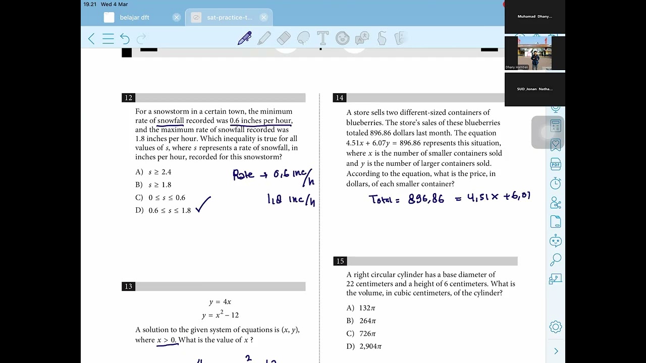 Belajar SAT Mathematics day 7