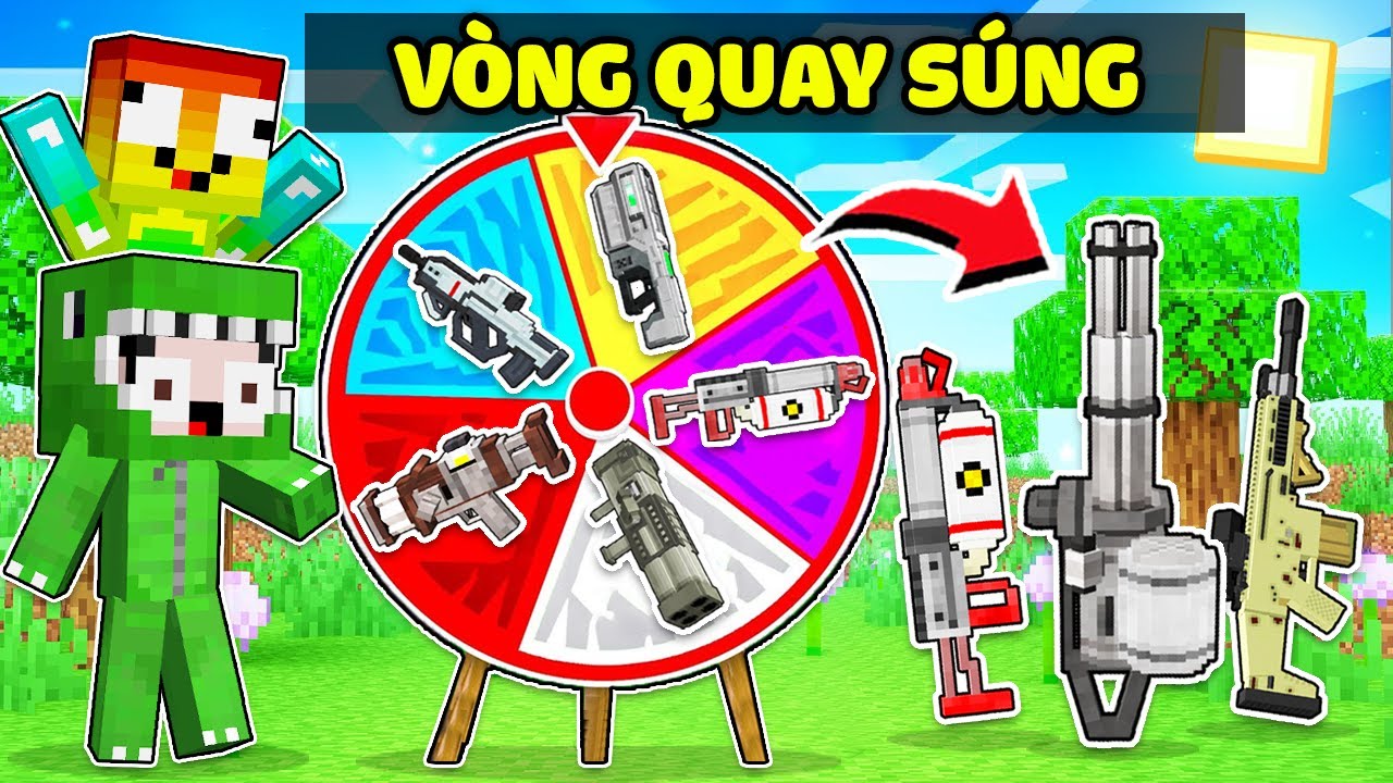 KHANGG BEDWARS THỬ THÁCH 24H QUAY VÒNG QUAY SÚNG MAY MẮN *SỞ HỮU SÚNG MẠNH NHẤT TRONG MINECRAFT ??