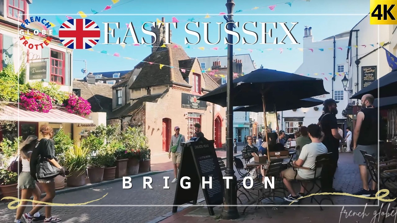 BRIGHTON 🇬🇧 Train Station ➜ Bond Street ➜ Brighton Place ➜ Royal Pavilion 4K UK Walking Tour